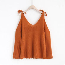 Load image into Gallery viewer, Off Shoulder Backless Sweater