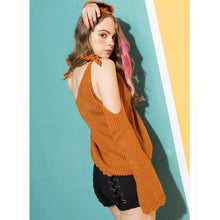Load image into Gallery viewer, Off Shoulder Backless Sweater
