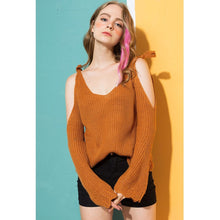 Load image into Gallery viewer, Off Shoulder Backless Sweater
